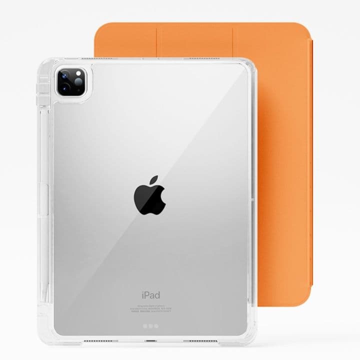 タブレットケース 透明背面板 三つ折り式保護カバー iPad/iPad Air/iPad Pro/mini