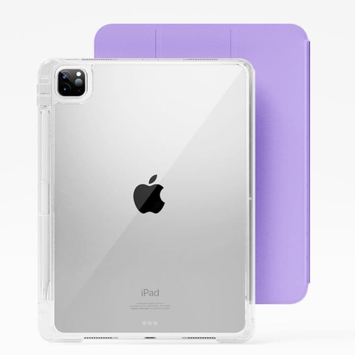 タブレットケース 透明背面板 三つ折り式保護カバー iPad/iPad Air/iPad Pro/mini