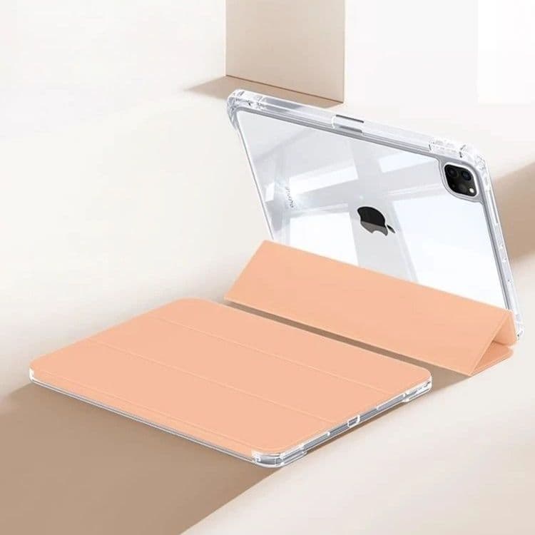 タブレットケース 透明背面板 三つ折り式保護カバー iPad/iPad Air/iPad Pro/mini