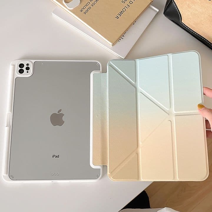 タブレットケース グラデーション折り紙タブレットカバー iPad/iPad Air/iPad Pro/mini