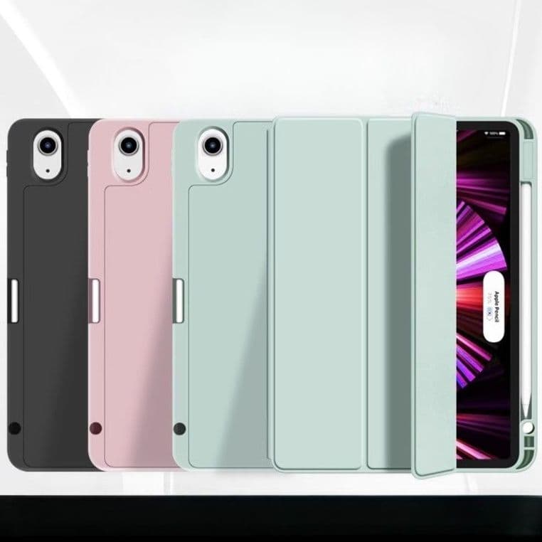 タブレットケース 三つ折り設計 保護ケース 収納スロット付き iPad/iPad Air/iPad Pro/mini