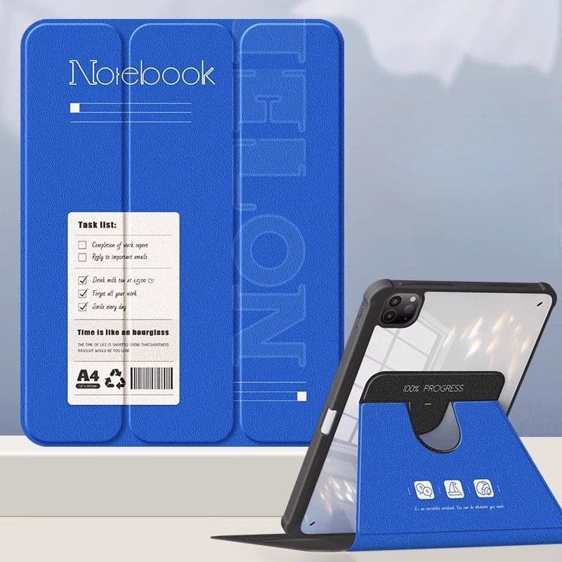 タブレットケース  ノート風 全方位回転式 防塵耐衝撃タブレット保護ケース iPad/iPad Air/iPad PRo/mini
