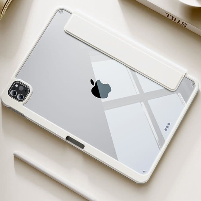 タブレットケース iPad/iPad Air/iPad Pro/miniい 磁気スタンド付き透明保護ケース
