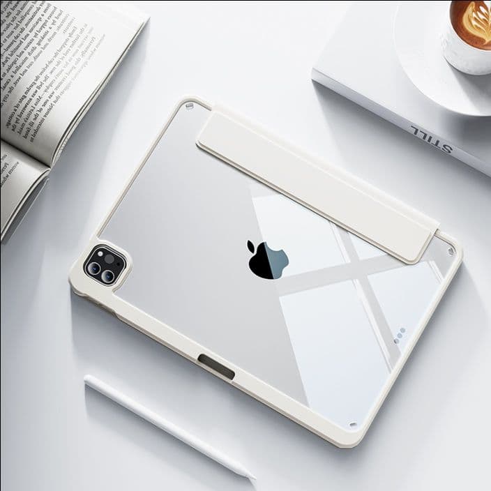 タブレットケース iPad/iPad Air/iPad Pro/miniい 磁気スタンド付き透明保護ケース