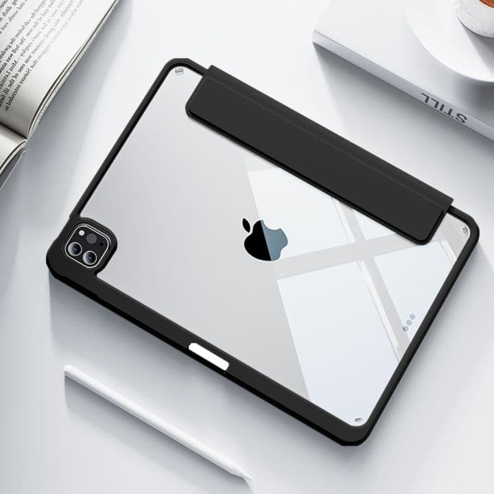 タブレットケース iPad/iPad Air/iPad Pro/miniい 磁気スタンド付き透明保護ケース