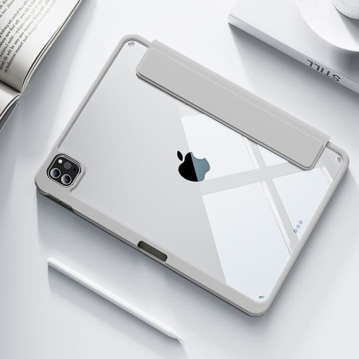 タブレットケース iPad/iPad Air/iPad Pro/miniい 磁気スタンド付き透明保護ケース