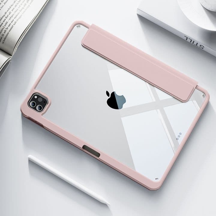 タブレットケース iPad/iPad Air/iPad Pro/miniい 磁気スタンド付き透明保護ケース