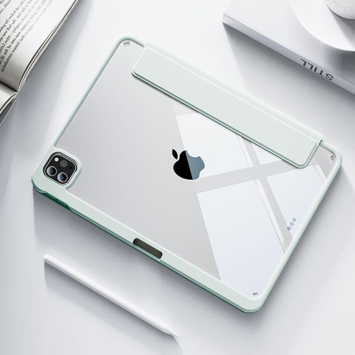 タブレットケース iPad/iPad Air/iPad Pro/miniい 磁気スタンド付き透明保護ケース