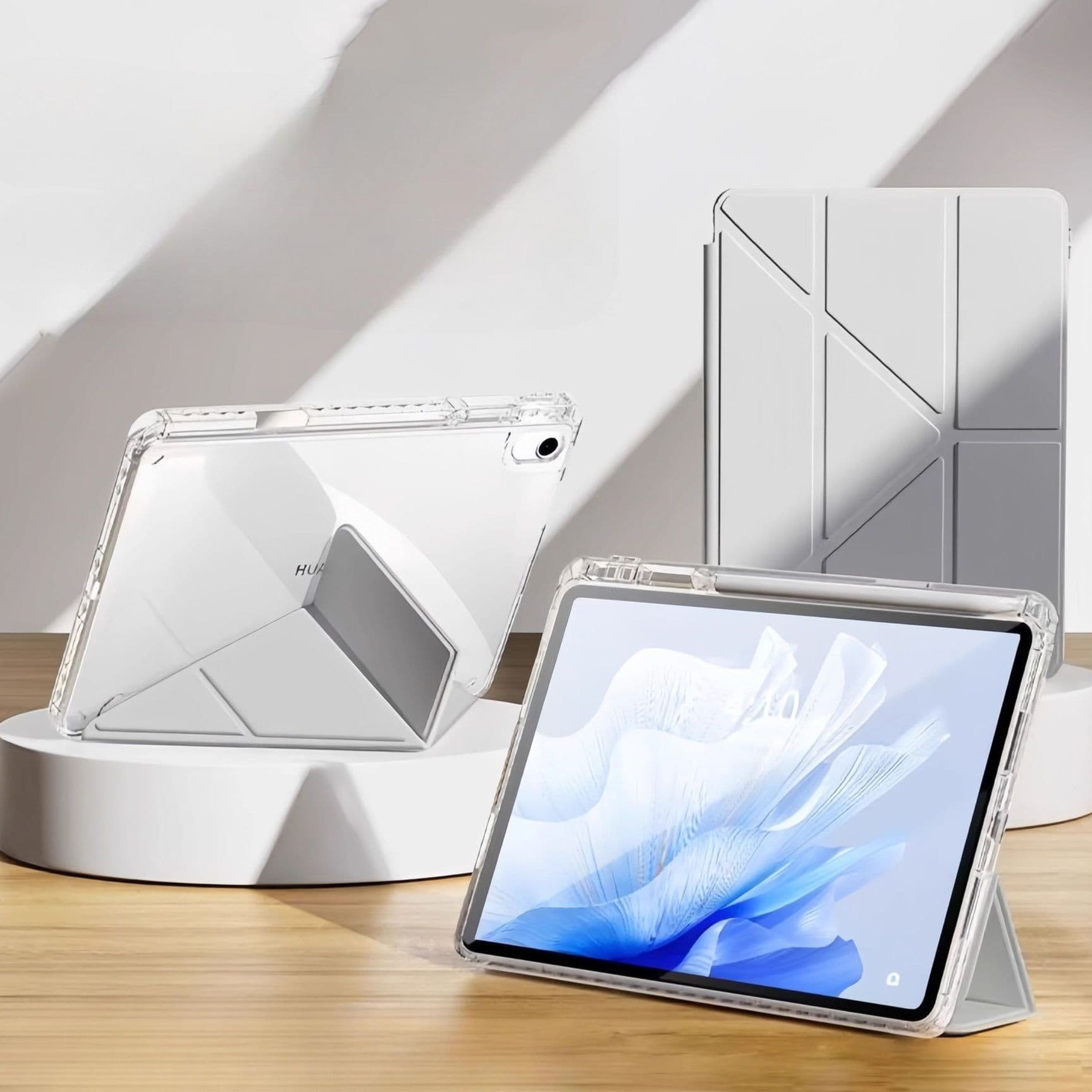 タブレットケース iPad 三つ折り設計 多角タブレット保護カバー