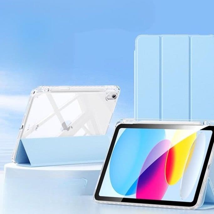 タブレットケース iPad/iPad Air/iPad Pro/mini 超軽量 透明 保護ケース 折りたたみ式