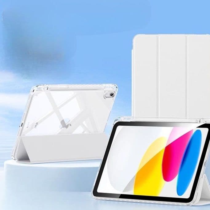 タブレットケース iPad/iPad Air/iPad Pro/mini 超軽量 透明 保護ケース 折りたたみ式