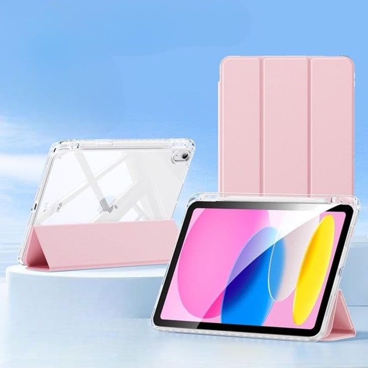 タブレットケース iPad/iPad Air/iPad Pro/mini 超軽量 透明 保護ケース 折りたたみ式