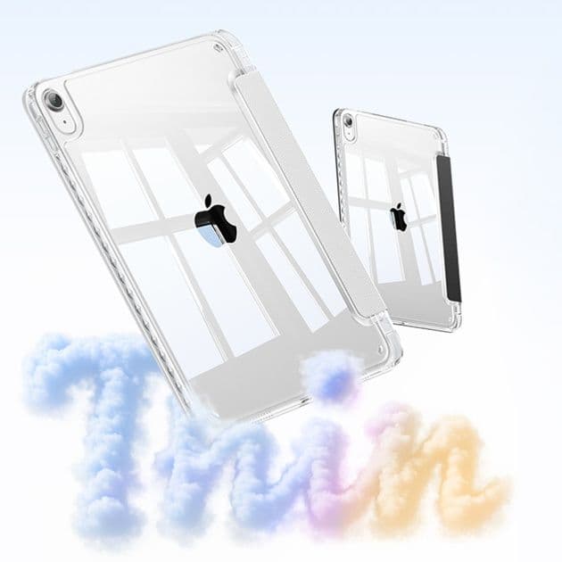 タブレットケース iPad/iPad Air/iPad Pro/mini 超軽量 透明 保護ケース 折りたたみ式