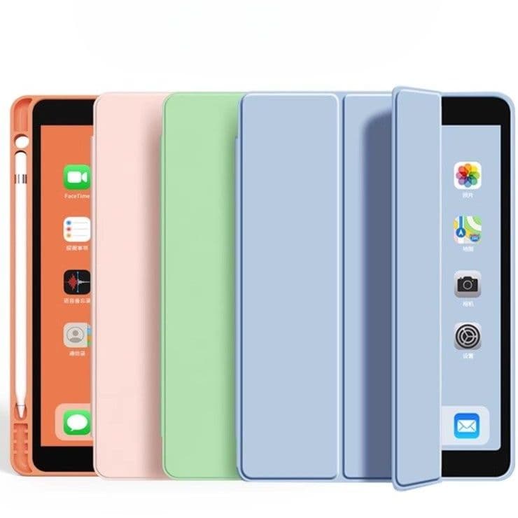 タブレットケース 多機能ペンホルダー付き三折りタブレットカバー iPad/iPad Air/iPad Pro/mini