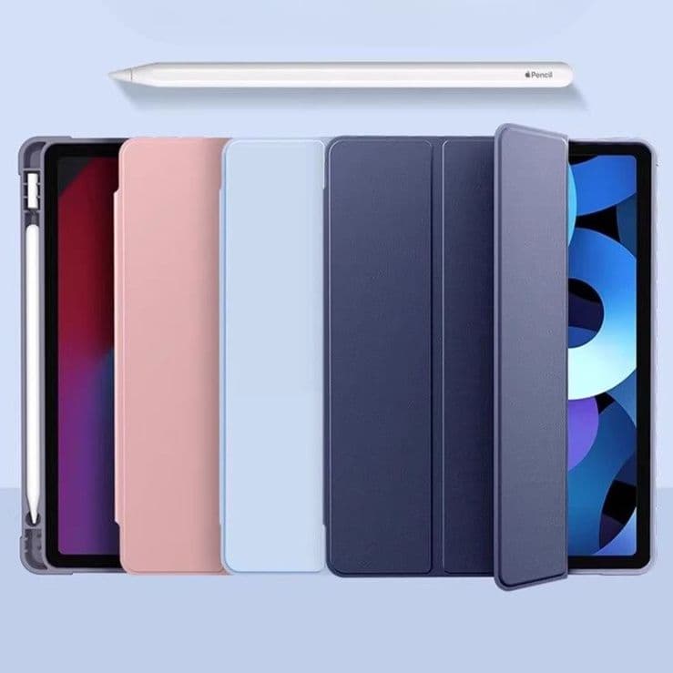 タブレットケース 多機能ペンホルダー付き三折りタブレットカバー iPad/iPad Air/iPad Pro/mini