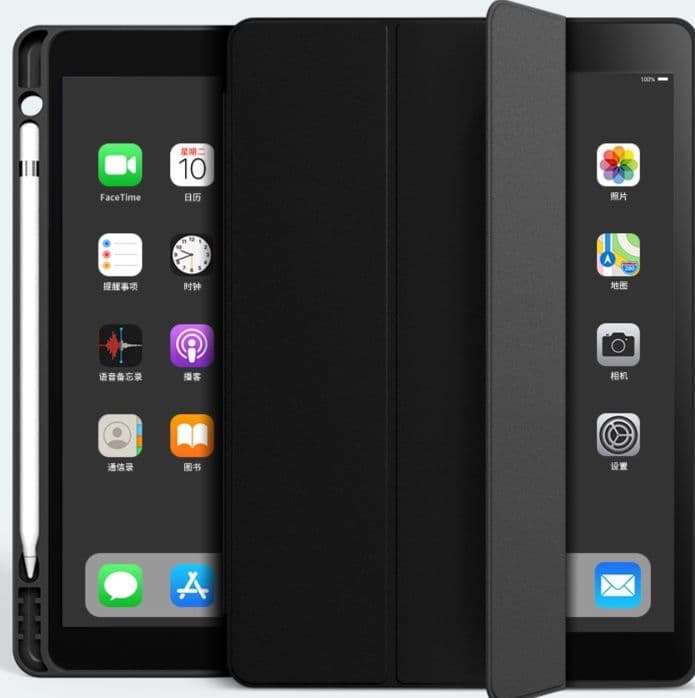 タブレットケース 多機能ペンホルダー付き三折りタブレットカバー iPad/iPad Air/iPad Pro/mini