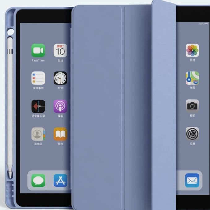 タブレットケース 多機能ペンホルダー付き三折りタブレットカバー iPad/iPad Air/iPad Pro/mini