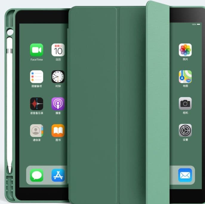 タブレットケース 多機能ペンホルダー付き三折りタブレットカバー iPad/iPad Air/iPad Pro/mini