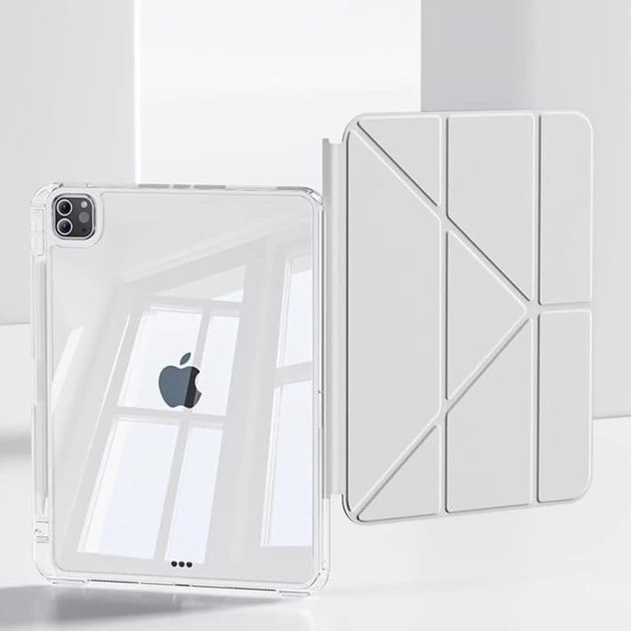 タブレットケース iPad/iPad Air/iPad Pro/mini 透明保護 折りたたみ式 多機能タブレットカバー