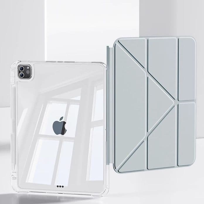 タブレットケース iPad/iPad Air/iPad Pro/mini 透明保護 折りたたみ式 多機能タブレットカバー