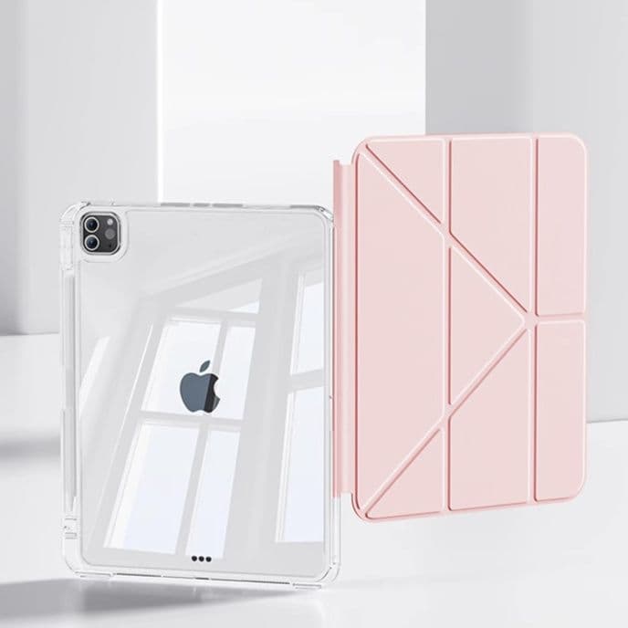 タブレットケース iPad/iPad Air/iPad Pro/mini 透明保護 折りたたみ式 多機能タブレットカバー