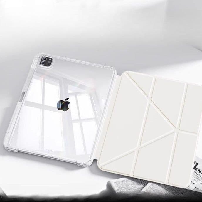タブレットケース iPad/iPad Air/iPad Pro/mini 透明保護 折りたたみ式 多機能タブレットカバー