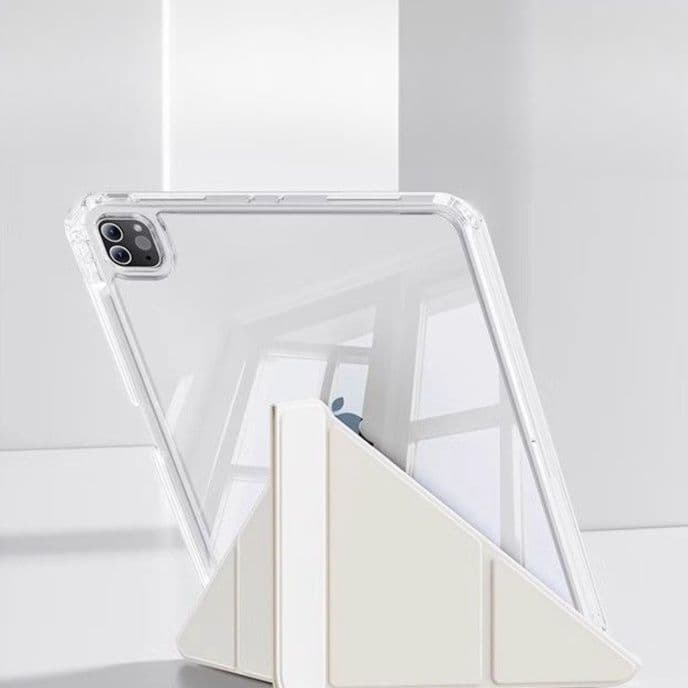 タブレットケース iPad/iPad Air/iPad Pro/mini 透明保護 折りたたみ式 多機能タブレットカバー