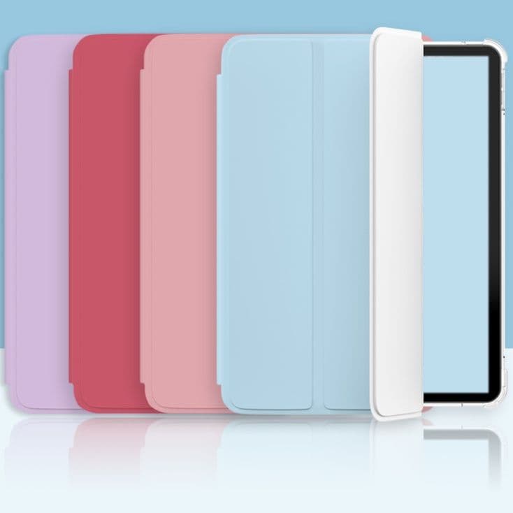 タブレットケース iPad/iPad Air/iPad Pro/mini 三つ折り透明ペン収納タブレット保護ケース