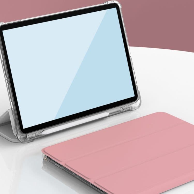 タブレットケース iPad/iPad Air/iPad Pro/mini 三つ折り透明ペン収納タブレット保護ケース