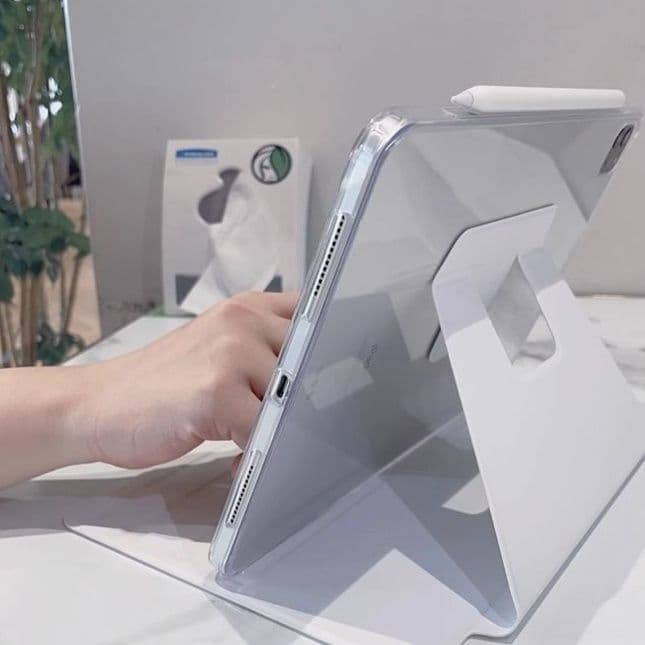 タブレットケース iPad/iPad Air/iPad Pro/mini 透明折り畳みスタンド付きタブレット保護ケース