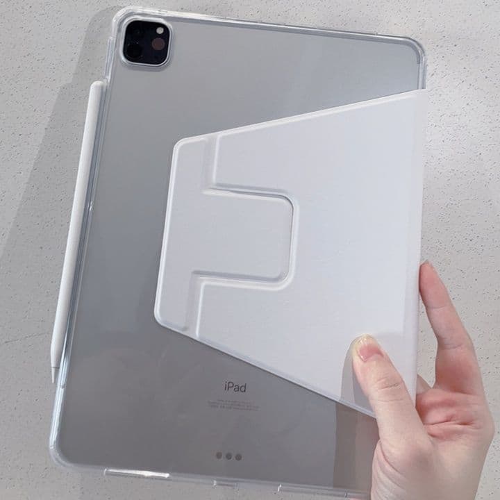 タブレットケース iPad/iPad Air/iPad Pro/mini 透明折り畳みスタンド付きタブレット保護ケース
