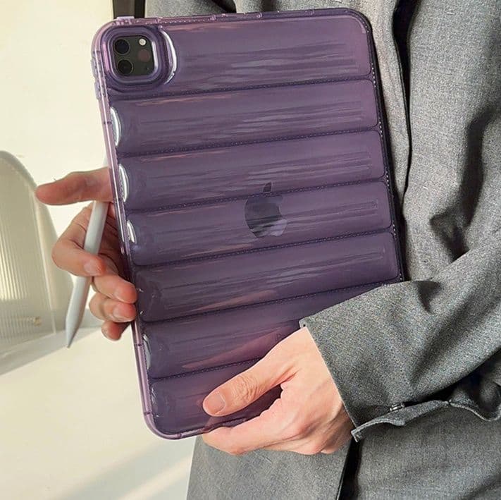 タブレットケース iPad/iPad Air/iPad Pro/mini 立体波型 透明クリアケース