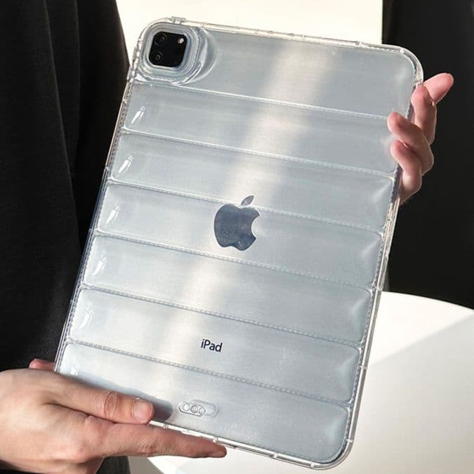 タブレットケース iPad/iPad Air/iPad Pro/mini 立体波型 透明クリアケース