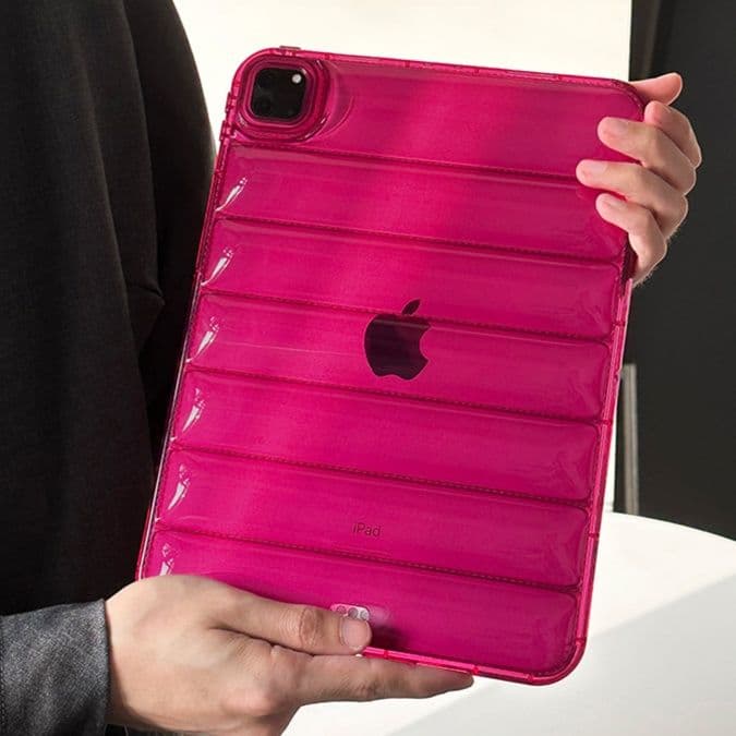 タブレットケース iPad/iPad Air/iPad Pro/mini 立体波型 透明クリアケース