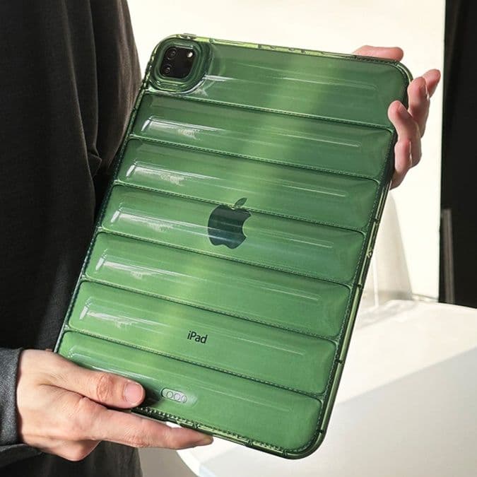 タブレットケース iPad/iPad Air/iPad Pro/mini 立体波型 透明クリアケース
