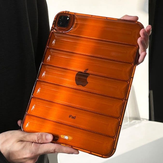 タブレットケース iPad/iPad Air/iPad Pro/mini 立体波型 透明クリアケース