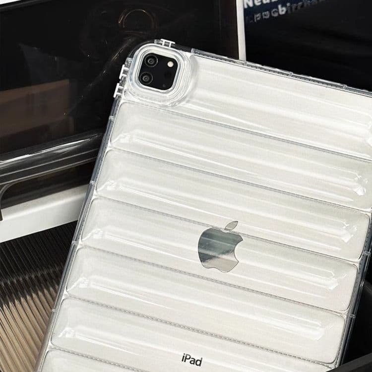 タブレットケース iPad/iPad Air/iPad Pro/mini 立体波型 透明クリアケース