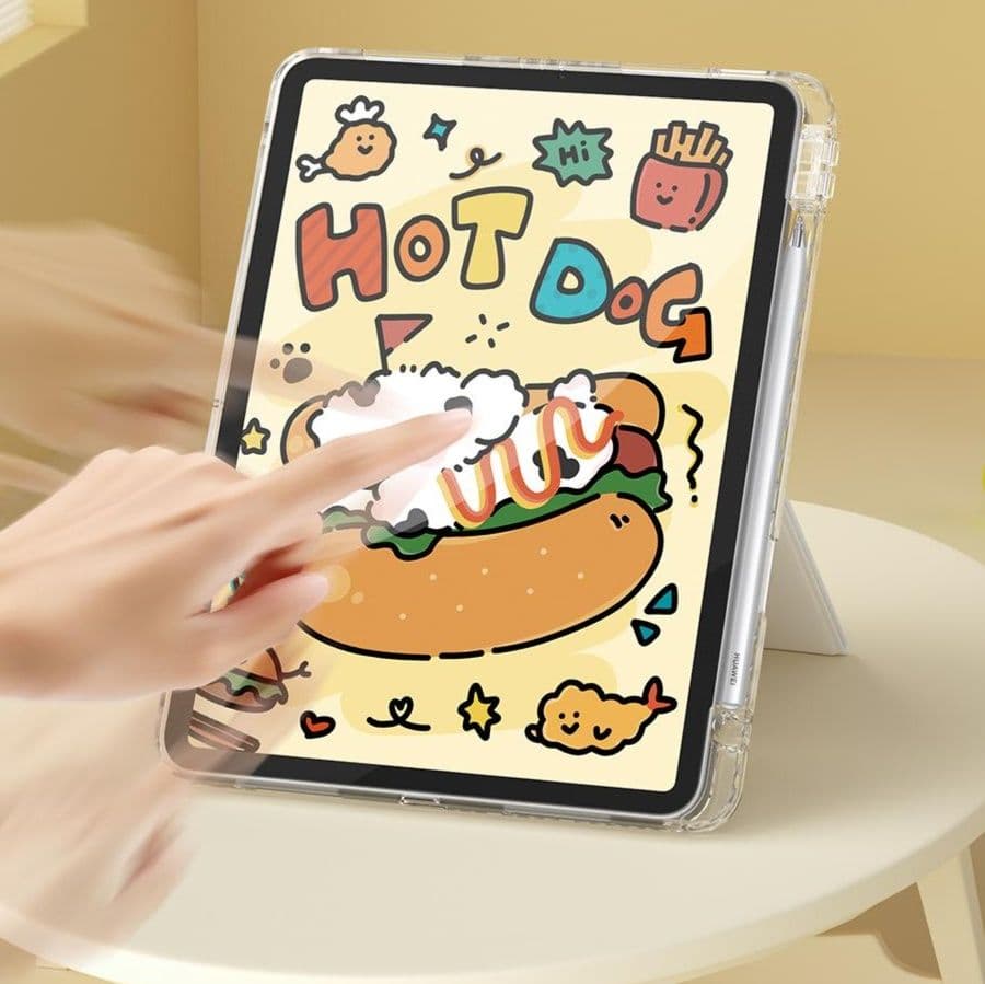 タブレットケース HUAWEI MatePad iPad/iPad Air/iPad Pro/mini 三段階調整可能 透明保護ケース