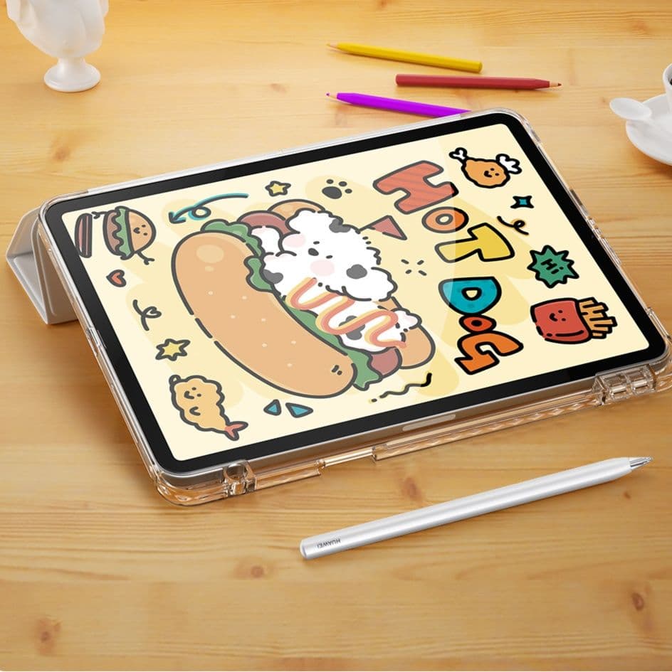 タブレットケース HUAWEI MatePad iPad/iPad Air/iPad Pro/mini 三段階調整可能 透明保護ケース