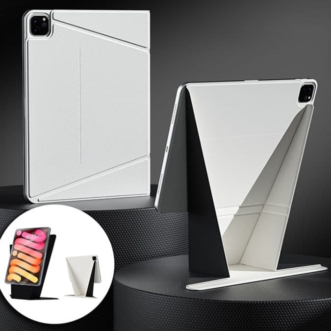 タブレットケース iPad/iPad Air/iPad Pro/mini 多角度磁力吸着式折りたたみケース