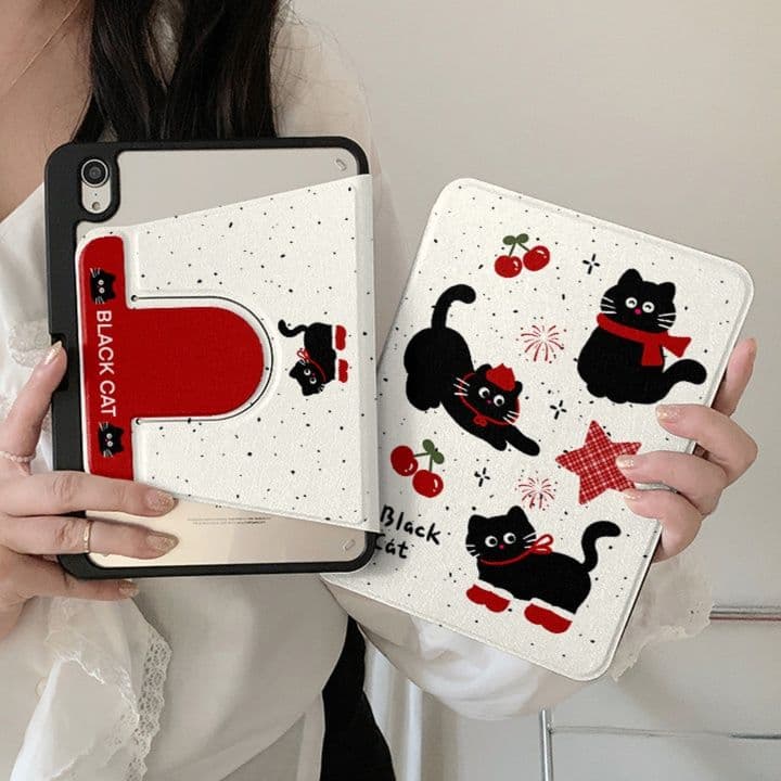 タブレットケース iPad/iPad Air/iPad Pro/mini かわいい動物イラスト折りたたみ保護カバー