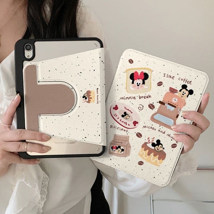 タブレットケース iPad/iPad Air/iPad Pro/mini かわいい動物イラスト折りたたみ保護カバー
