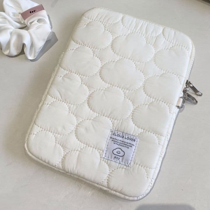 タブレットケース 雲模様キルティング保護スリーブ 11～16インチ対応 iPad / Androidタブレット
