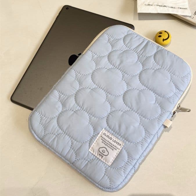 タブレットケース 雲模様キルティング保護スリーブ 11～16インチ対応 iPad / Androidタブレット