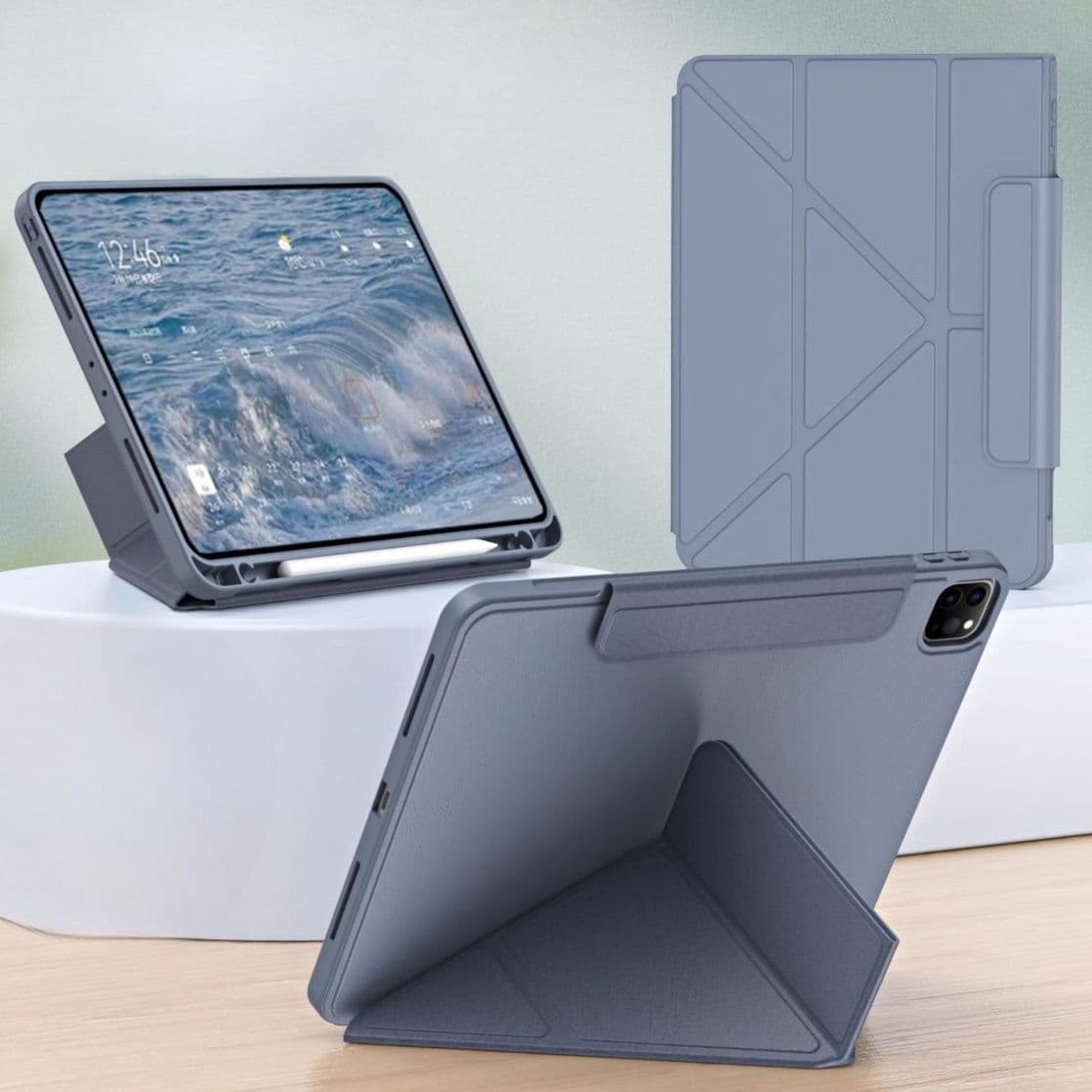 タブレットケース iPad/iPad Air/iPad Pro/mini 多機能変形スマート保護カバー
