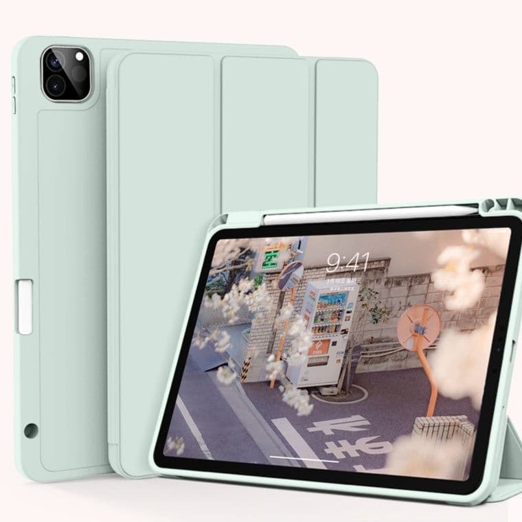 タブレットケース iPad/iPad Air/iPad Pro/mini 薄型筆収納マグネット装着ケース