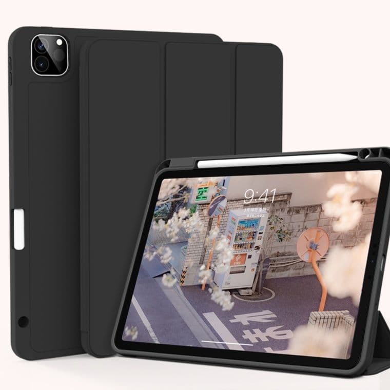 タブレットケース iPad/iPad Air/iPad Pro/mini 薄型筆収納マグネット装着ケース