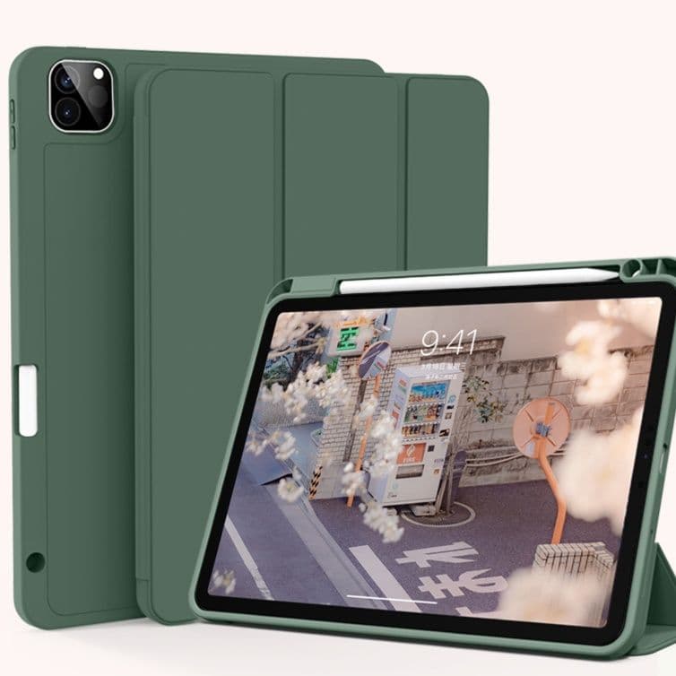 タブレットケース iPad/iPad Air/iPad Pro/mini 薄型筆収納マグネット装着ケース