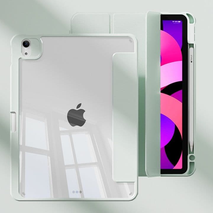 タブレットケース iPad/iPad Air/iPad Pro/mini 透明磁気分離式 ペンケース付き保護カバー
