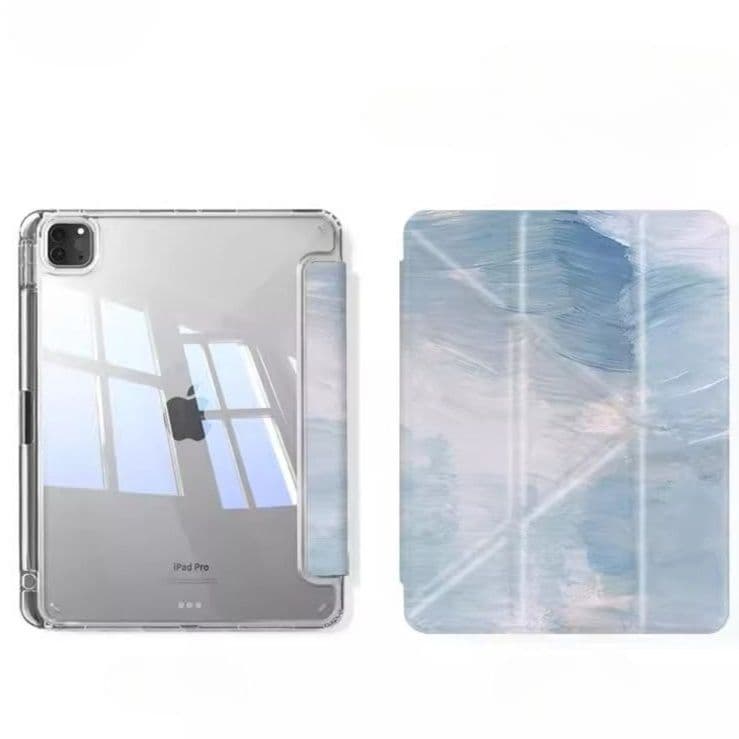 タブレットケース iPad/iPad Air/iPad Pro/mini 水彩画風折りたたみ式保護カバー